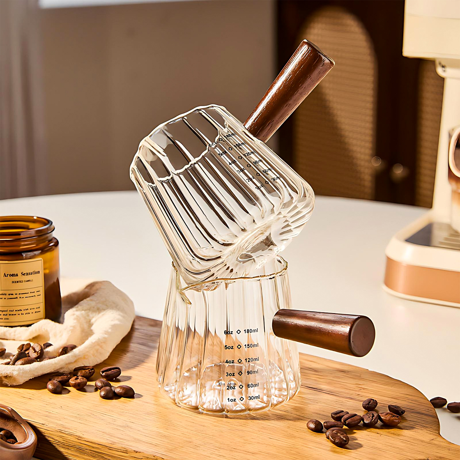 Espresso Shot Glass - OANKR 6 oz Glass Measuring Cups