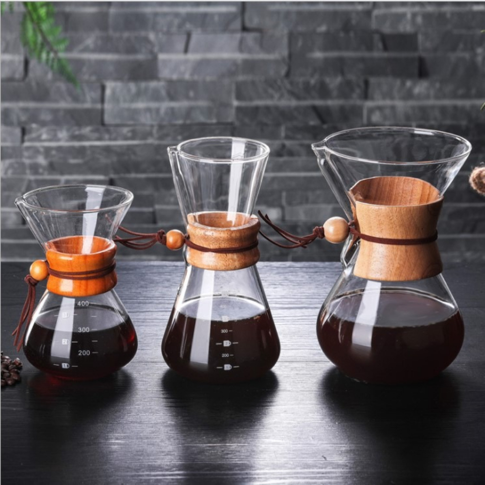 Coffee Equipment Pour Over - Glass Coffee Kettle with Stainless Steel