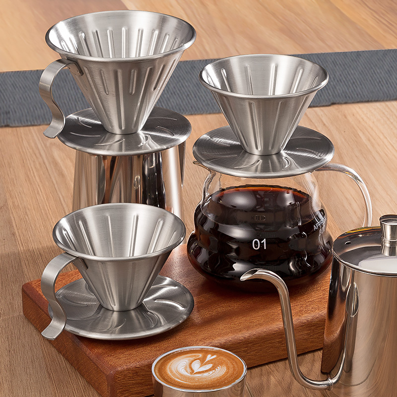 Coffee Equipment Pour Over - V Shaped Degrees Coffee Filter 304