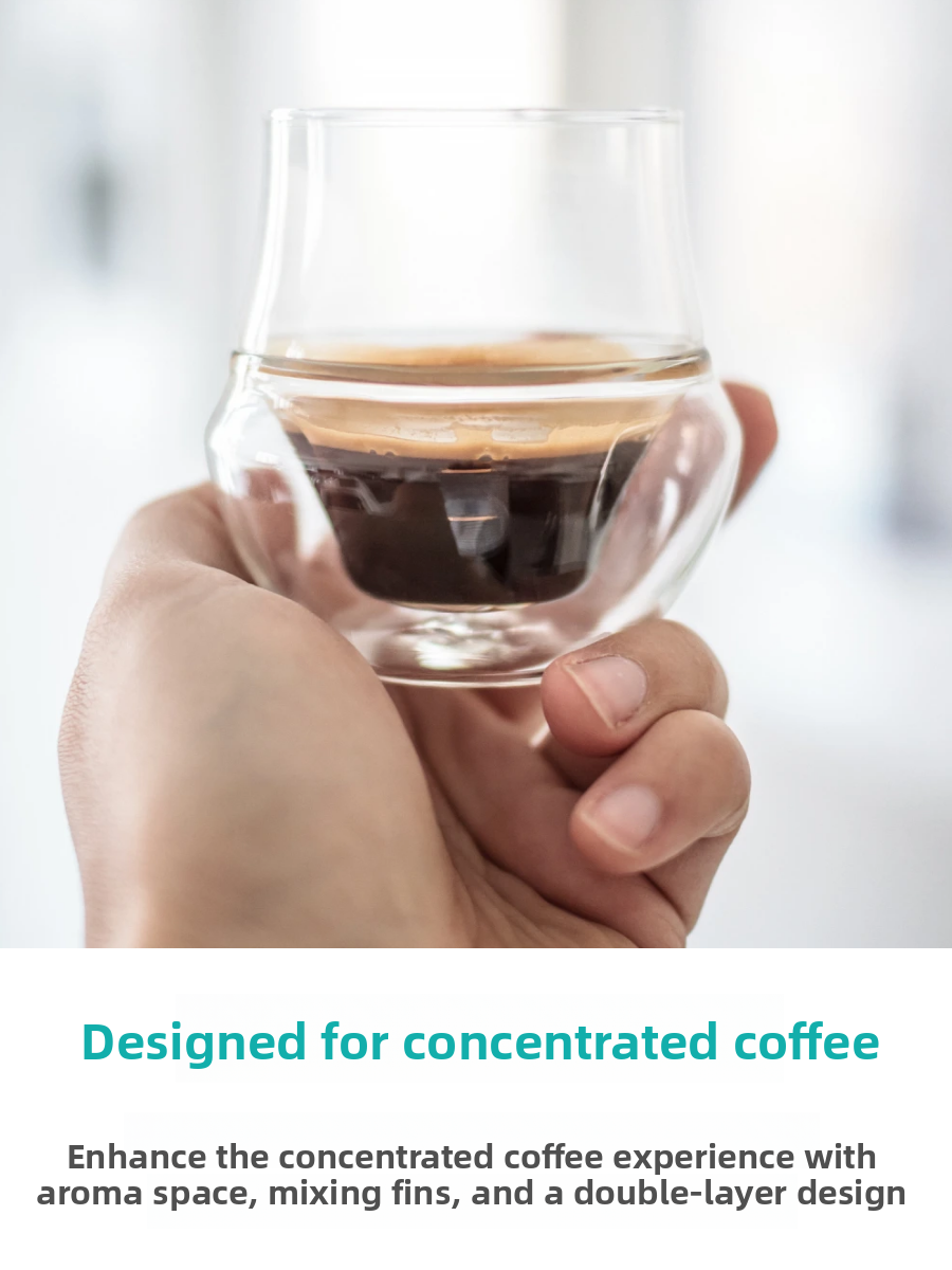 Espresso Shot Glass - Italian Style Double Layer Heat Resistant