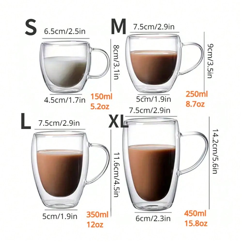 1PC Double Walled Glass Cups H - Espresso Shot Glass のレビューと価格