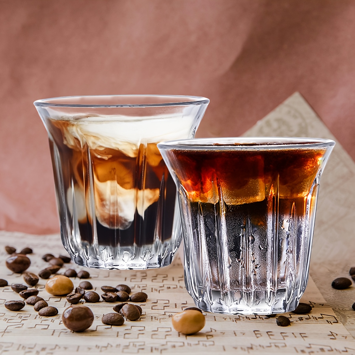 2 Pack Espresso Cups, Clear Gl - Espresso Shot Glass のレビューと価格