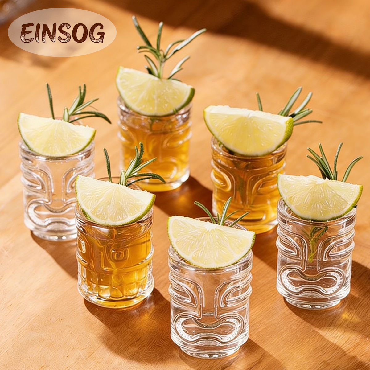6Pcs Shot Glasses With Three D - Espresso Shot Glass のレビューと価格