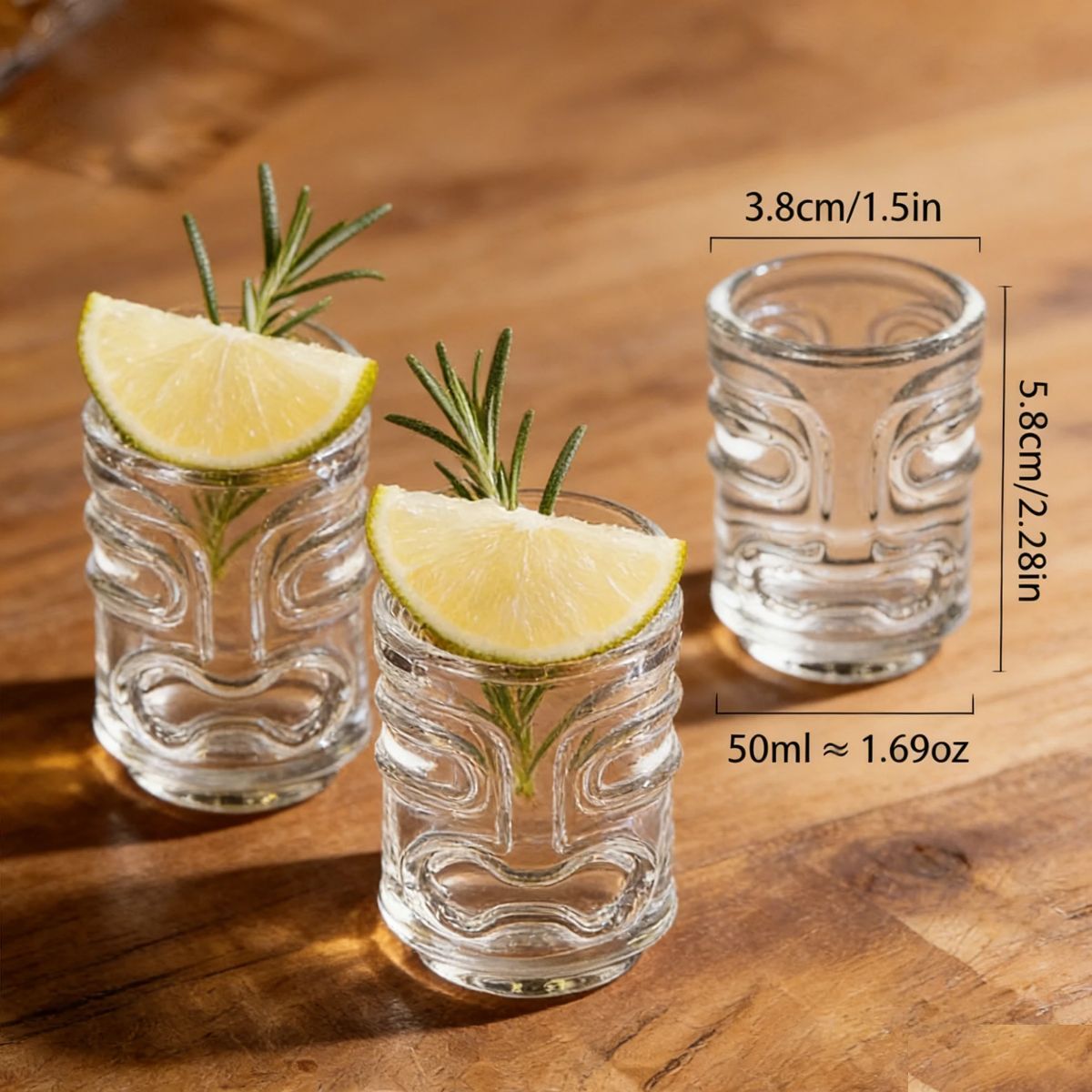 6Pcs Shot Glasses With Three D - Espresso Shot Glass のレビューと価格