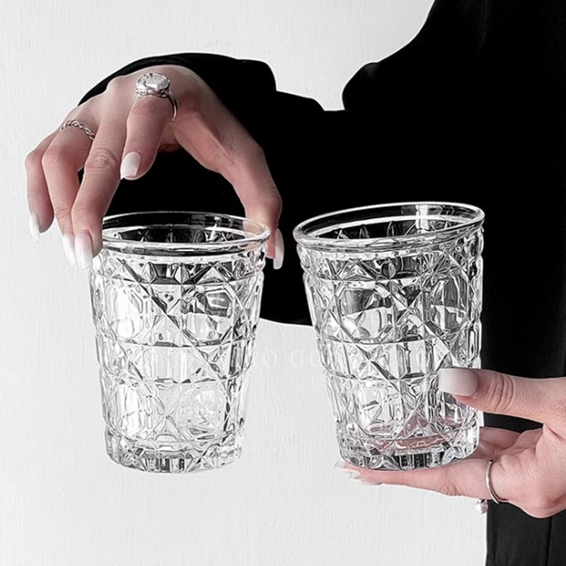 2pcs 310ml Vintage Diamond Pat - Espresso Shot Glass のレビューと価格
