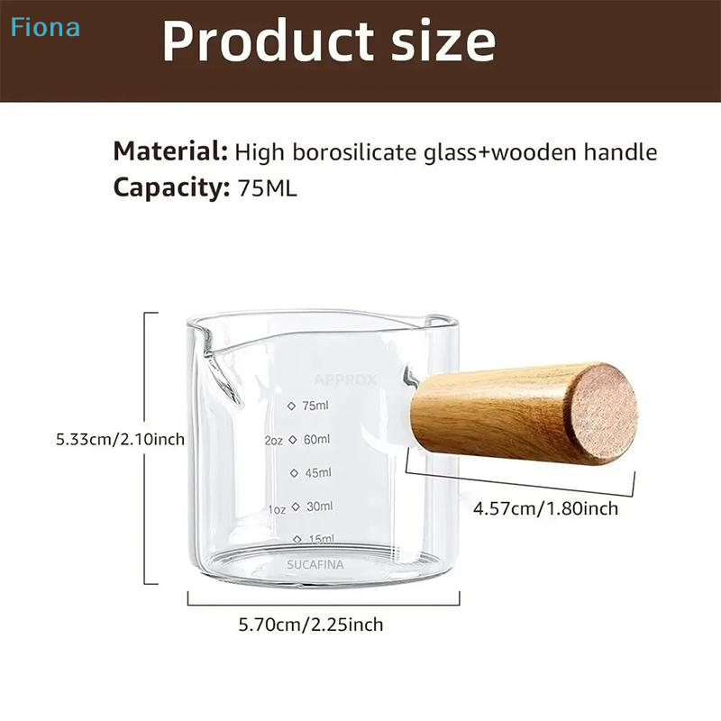 ✔75ml Double Spout Glass Espre - Espresso Shot Glass のレビューと価格