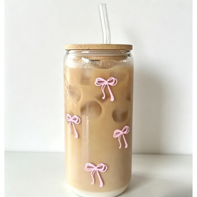 Cute Pink Bow 500ml Glass Tumb - Espresso Shot Glass のレビューと価格