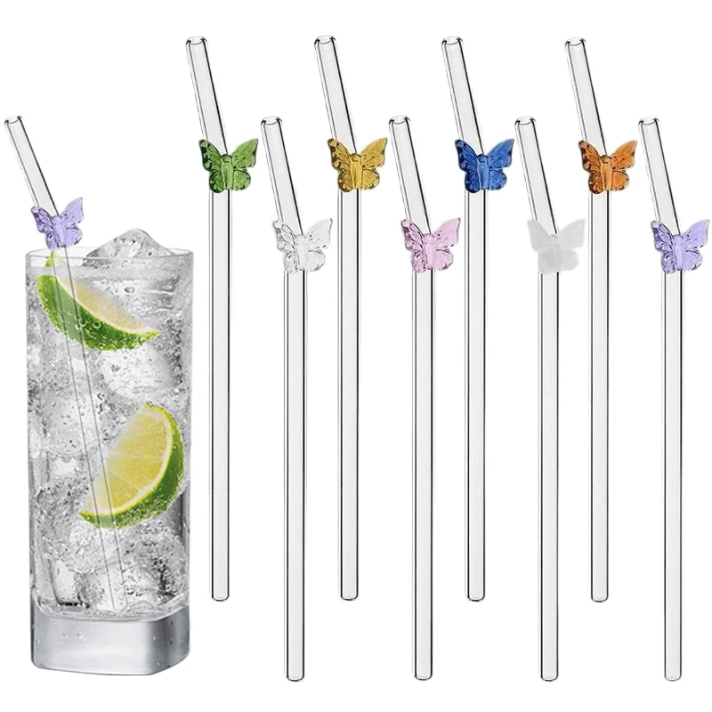 4Pcs Reusable Bow Glass Straws - Espresso Shot Glass のレビューと価格