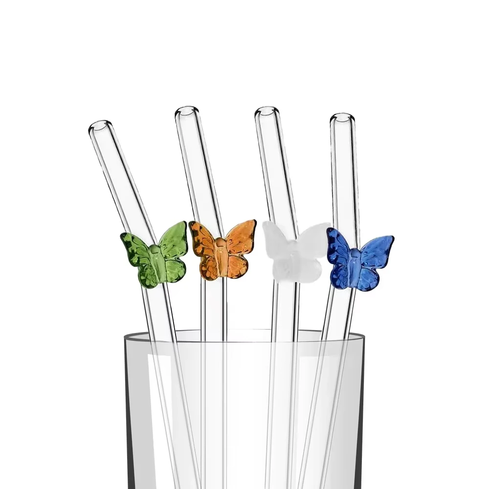 4Pcs Reusable Bow Glass Straws - Espresso Shot Glass のレビューと価格