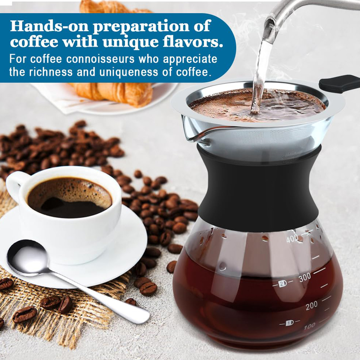 Leeseph Glass Pour Over Coffee - Coffee Equipment Pour Over のレビューと価格