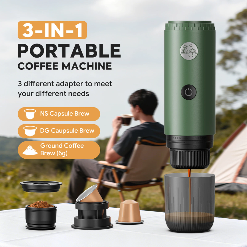 Portable Espresso Machine 3-in - Coffee Equipment Camping のレビューと価格