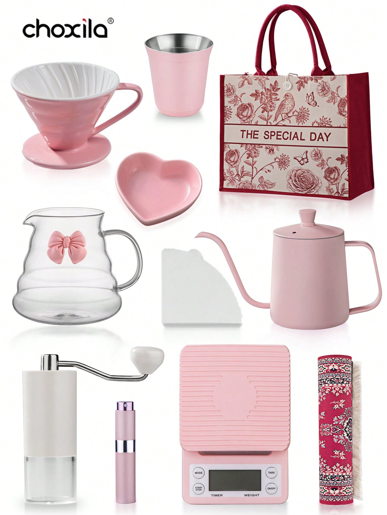 1 set Pink Pour Over Coffee Se - Coffee Equipment Pour Over のレビューと価格