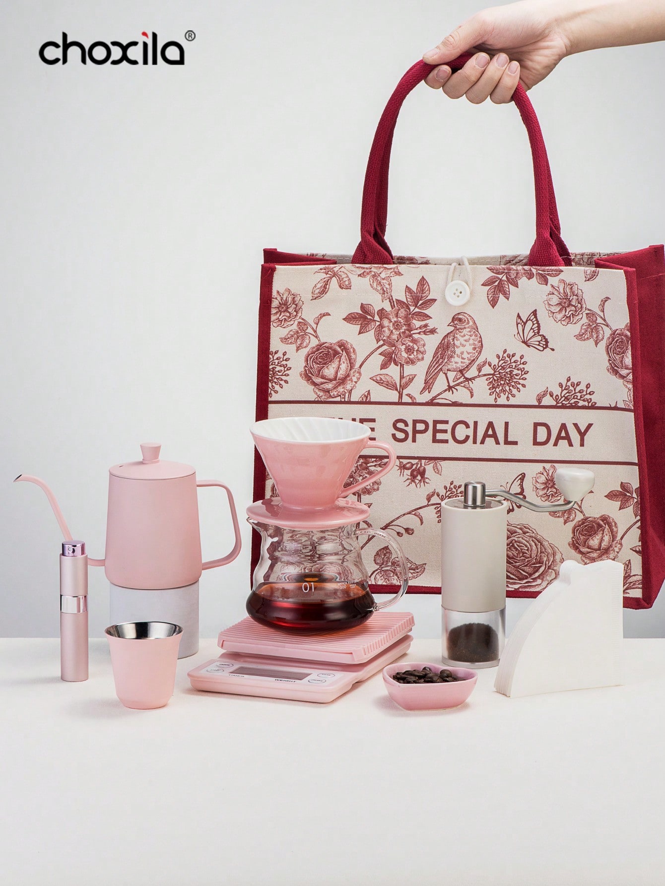 1 set Pink Pour Over Coffee Se - Coffee Equipment Pour Over のレビューと価格