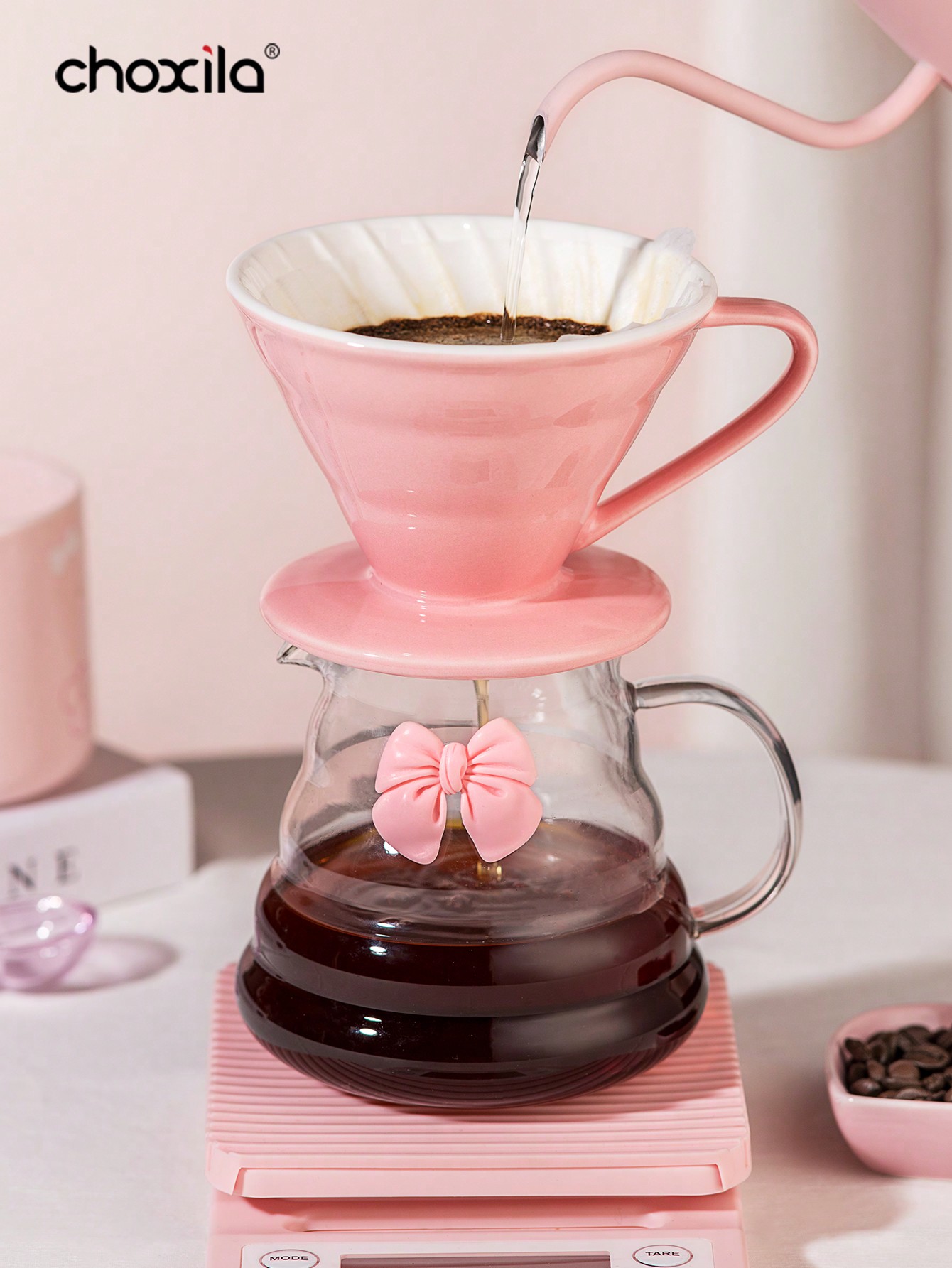 1 set Pink Pour Over Coffee Se - Coffee Equipment Pour Over のレビューと価格