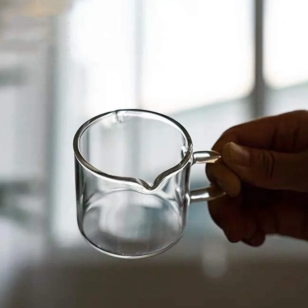 Double Spouts Milk Cup Clear S - Espresso Shot Glass のレビューと価格