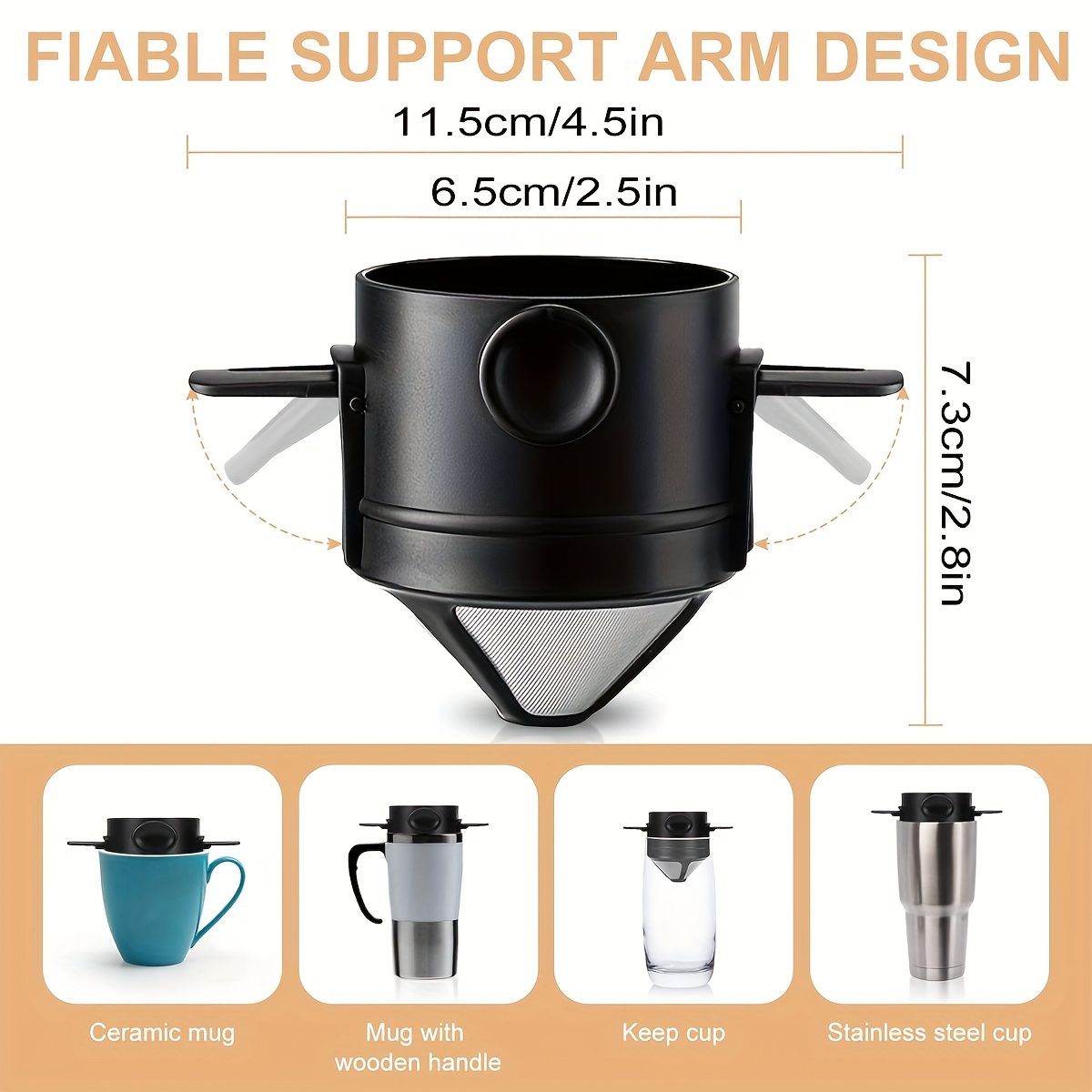 Coffee Filter Cup Portable Reu - Coffee Equipment Camping のレビューと価格